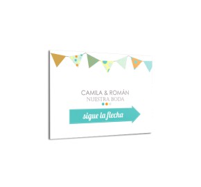 placas de puerta banderines de colores